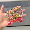 Conjunto de Pulseiras Coloridas de Desenho Animado para Crianças Meninas Bebê Fofas Acessórios de Princesa Pulseira de Contas para Meninas Pequenas Pulseira
