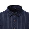 Comercio Exterior Transfronterizo Ropa de Hombre Nueva Temporada de Primavera y Otoño Camisas de Manga Larga Rayadas Cepilladas para Hombres Camisas Formales de Negocios para Hombres