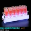 Prateleira de Bar para Cocktails Copos LED Bebidas Alcoólicas Champagne Porta Copos Shot Porta Copos de Aço Inoxidável KTV Porta Copos Luminoso