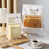 Bolsa de Embalaje para Pan Tostado con Cierre Auto-Sellante con Borde de Alambre, Ventana Transparente, Bolsa Selladora de Grado Alimenticio para Pan de Molde Rebanado, Croissant, Mochi