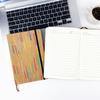 Libreta de notas transfronteriza en stock, libreta de corcho, bloc de notas con costuras de color, correa para la tapa, libreta de corcho al por mayor