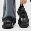 Mocasines gruesos, de plataforma, que aumentan la altura para hombre - versátiles, retro y casuales - 6058