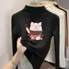 Camiseta de manga larga gruesa para niñas, nueva colección otoño/invierno 2026, capa base de forro polar cepillado, top interior cálido para niñas