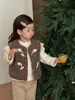 [Turanka] Ropa Infantil 2025 Estilo Coreano Chaleco Chaqueta para Niñas Set de Capa Base con Forro Polar