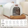 Esterilla para Cama de Mascotas con Efecto Refrescante de Verano, Casa de Hielo con Aire Acondicionado para Perros Pequeños y Medianos, Teddy, Bichón, Cama Fresca para Perros, Casa Semi-Cerrada para Gatos y Perros