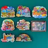 Pegatinas para Refrigerador de Shanghái Pegatinas Magnéticas de Madera Souvenirs Turísticos de la Ciudad Souvenirs Guochao Wenchuang Pegatinas Atracciones Turísticas Populares