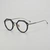 Montura ovalada poligonal retro de titanio puro ultraligero LO-04 montura para lentes de miopía se puede equipar con película antirreflejo de alto número