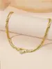 Colar Ins de Aço Inoxidável com Coração Vazado, Corrente Clavicular Banhada a Ouro 18K, Versátil Cross-Border Europeu e Americano, Colar Cubano de Titânio para Mulheres