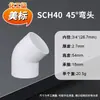 Codo de PVC de 45 Grados Estándar Americano Sch40 para Frontera Amazon, Conector de Tubería de Suministro de Agua de Plástico, Accesorios para Tuberías de Agua de PVC
