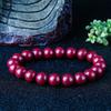 Pulsera de cuentas redondas de cinabrio con cuentas de Buda de productos genuinos naturales Town Surprise, pulsera unisex con arena dorada púrpura imperial de alto contenido para hombres y mujeres