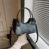 Bolsa de Axila Color-Blocking Elegante e Simples para Mulheres, Nova Bolsa de Ombro Transversal de Design Nicho Francês para o Verão de 2026