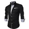 Amazon Aliexpress Transfronterizo 2024 Primavera y Verano Camisas de Hombre Nuevo Contraste Slim Solapa Manga Larga