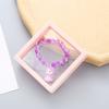 Pulsera de cuentas de colores degradados con colgante de personaje de dibujos animados para niños, pulsera de cuentas rotas para niña, pulsera de concha, joyería