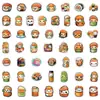 50 adesivos decorativos de estilo fofo e fresco para notebook, bagagem, copo, grafite de sushi, atacado