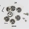 Rebites Cruzados DIY Tachas de Caveira Alça de Bolsa Metal Punk Artesanal Material para Roupas de Clube de Motociclistas
