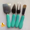 Mango de Cerámica en Forma de 8, Cuchillo y Tenedor para Queso de Acero Inoxidable, Cubiertos para Queso, Cuchillo para Pizza, Cuchillo de Mantequilla Colorido, Directamente del Fabricante