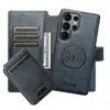 Funda de billetera con tapa abatible para insertar tarjetas para Samsung S26Ultra con soporte de carga inalámbrica magnético Tres en Uno Funda de cuero
