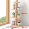 Alféizar de Madera Maciza, Soporte de Plantas Suculentas de Múltiples Niveles para Ventana Saliente, Soporte Pequeño para Flores de Escritorio de Sala de Estar Interior, Estante para Macetas de Balcón, Estante de Almacenamiento Chunjiang