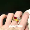 Joyería Arcoíris Tulipán Gema Mariposa Collar Banquete Couture Osmanthus Mariposa Set de Pulsera de Diamante Brillante