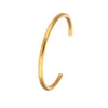 Moda Ins Europea y Americana Simple Nicho Accesible Lujo Elegante Pulsera Joyería Acero Inoxidable Chapado 18K Brillante Pulsera Abierta