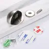 304/Aço Inoxidável Topo Tartaruga Hemisfério Sem Furação com Magnético Banheiro Porta Resistência Anti-colisão Borracha Grossa Batente de Porta
