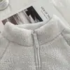 4007 Coral Fleece Cuello Alto con Cremallera Engrosado Pijama para Hombre Invierno Forro Polar Cálido Ropa de Casa Conjunto de Dos Piezas para Usar al Aire Libre