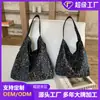 Bolsa de Ombro Jeans Estampa Leopardo, Novo Estilo Outono e Inverno, Bolsa Tote de Alta Qualidade e Grande Capacidade, Versátil para o Dia a Dia, Fábrica de Bolsas para Mães