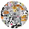 50 Adesivos Fofos Estilo Ins de Panda, Copos de Água, Adesivos Decorativos para Computador, Adesivos de Desenho Animado Criativos à Prova d'Água para Caderno