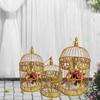 Jaula de Pájaros Decorativa de Hierro Estilo Europeo Adornos para Ventana Blancos Accesorios de Fotografía Modelo Grande Hotel Boda Jaula de Pájaros