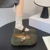 Zapatos Mary Jane de estilo retro forestal para mujer, nueva colección primavera/otoño 2026, delicados y versátiles, con un diseño de una sola tira y punta poco profunda