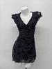 Traje de baño Vestido Floral Azul Vintage para Mujer Sexy Escote en V Manga Corta Ajustado Ajustado Traje de Baño para Aguas Termales