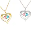 Collar con Colgante en Forma de Corazón de Diseño de Nicho de Lujo Ligero Europeo y Americano, Cadena para Clavícula Moderna y Elegante, Joyería Versátil para el Uso Diario