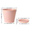Macetas Redondas con Boca Ancha Rayadas de Color Puro de Plástico Escarchado con Platos de Amazon para Plantación de Flores en Interiores y Exteriores