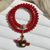 Pulsera Bodhi de Dropshipping Tamaño Grande Círculo Único 108 Cuentas Pulsera de Doble Círculo Estilo Vintage Pulsera Bodhi