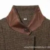 Novedades de Moda Transfronteriza Europea y Americana para Mujer: Mezcla de Blazer Cruzado de Lana Ajustado