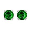 Aretes de Diamantes de Colores de 5 mm a 8 mm Plata de Ley 925 Aretes de Zirconia Rojo Azul Verde Aretes Clásicos de Cuatro Garras Estilo Caliente de Transmisión en Vivo Dropshipping
