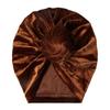 Venta caliente transfronteriza, gorro de terciopelo dorado para bebé, gorro indio cálido de otoño e invierno para bebé, gorro anudado con cabeza de bola para niño