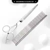 Conjunto de Tesouras para Pet Grooming Aço Inoxidável Tesouras Retas e Curvas Ferramentas para Aparar Pelos de Gato e Cachorro Fabricante Fornecimento Atacadista