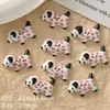 Botões de cerâmica fofos de cachorrinho pintados à mão, materiais para pulseira DIY feita à mão e acessório de vestuário, contas soltas