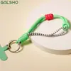 Lanyard trenzado de color sólido corto de moda para teléfono, llavero universal para teléfono, correa de muñeca trenzada CCD para cámara