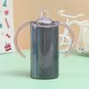 Taza para Sublimación Recubierta con Transferencia de Calor Transfronteriza Taza Recta de 12 oz Taza con Doble Asa Taza Termo Pequeña Elegante Venta Caliente Transfronteriza