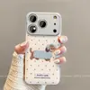 Adecuado para fundas de teléfono Apple 18 Pro Max y iPhone 18 Pro, con un cordón, un diseño nuevo y simple, y un patrón de lunares con la ilustración de un perrito.