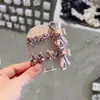Pinza de Pato Súper de Hada y Dulce para Primavera/Verano con Lazo de Cristal de Alta Gama, Pinza para Flequillo, Pasador Lateral Estilo Girly para Mujeres