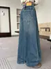 Calça Jeans Feminina Primavera e Outono 2026 Nova Casual Solta Outono Reta Perna Larga Estilo Outono Crianças Grandes Calças Infantis