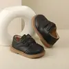 Zapatos de Cuero para Niñas Zapatos de Princesa Negros Nuevo Estilo Primavera y Otoño 2026 Zapatos para Niños Moda Suela Suave Zapatos para Bebés Zapatos Casuales de Cuero