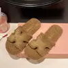 Pantuflas peludas de felpa cálidas y suaves para mujer, para interior y exterior, nuevo estilo 2026 Primavera/Otoño, zapatos tipo slip-on perezosos para mujer