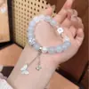Pulseira de Luxo de Alta Qualidade com Pedra da Lua Água-Marinha Pérola Cristal Branco Estilo Igual Xiaohongshu Douyin Em Estoque Atacado