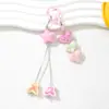 Nuevo colgante llavero con forma de corazón, corazón de color degradado lindo, mariposa y estrellas como accesorios, accesorio de bolso fresco y elegante