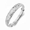 Pulsera de Flor Auspiciosa Nueva y Caliente Palabra Fu Estilo Étnico Pulsera de Plata Fushou Pulsera para Mujer Joyería al por Mayor