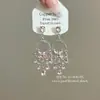 Pendientes de Borla de Mariposa Transfronterizos Europeos y Americanos, Lujo Ligero, Retro, Gama Alta, Delicados, Modernos y Versátiles, Pendientes Cortos Completamente de Diamante